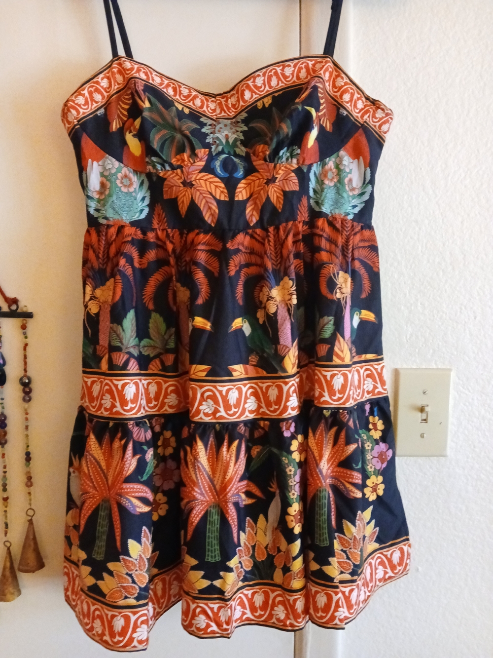 🌺 SHEIN Tropical Toucan Print Mini Dress 🦜